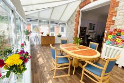 Our light and airy conservatory