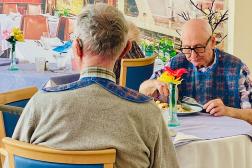 Men in dining room