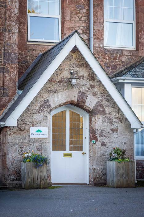 Entrance door of Parkland House 