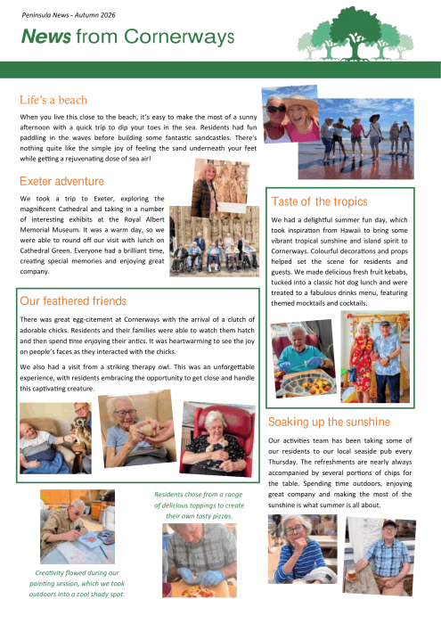 Extract from Cornerways Autumn Newsletter