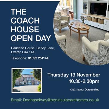The Coach House Open Day 12th November 10.30-2.30pm