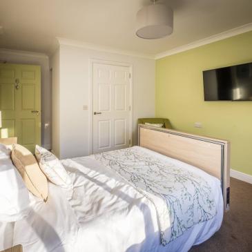 Image of a bed in a bedroom