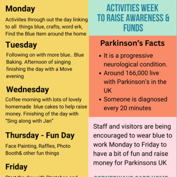 Cornerways Parkinson's Awareness Week